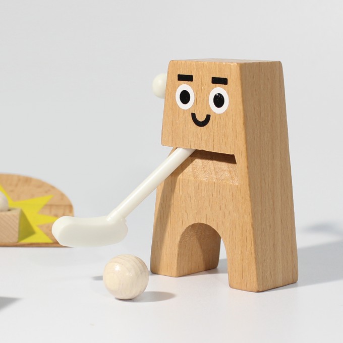 Mr. Woods - Minigolf Spielset mit 3 Holz-Bahnen von Neue Freunde