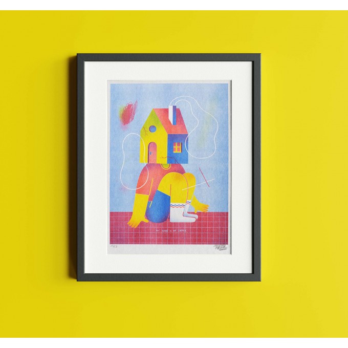 Martin Krusche - Risodruck »My Home Is My Castle« DINA3
