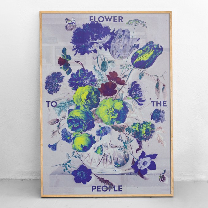 NEW PRINTS ON THE BLOCK / Plakat »Flower to the people«