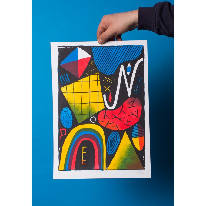 Martin Krusche - Sieb-/Stencildruck »No« DINA3 (29,7x42cm)