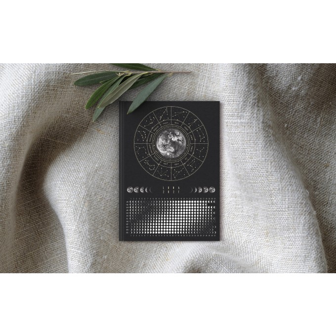 Notizheft 2027 Mondkalender A6 schwarz // ShellyCreates