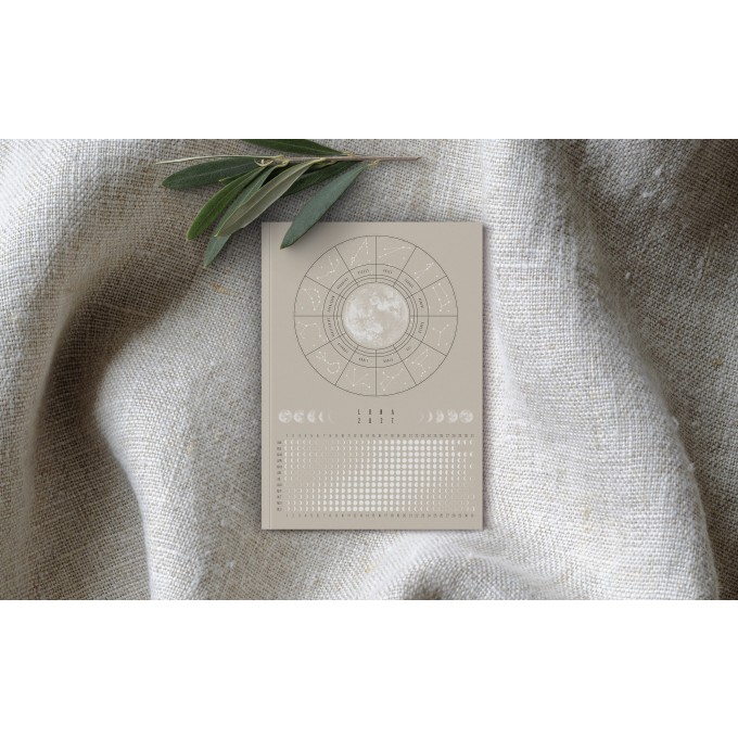 Notizheft 2027 Mondkalender A6 beige // ShellyCreates