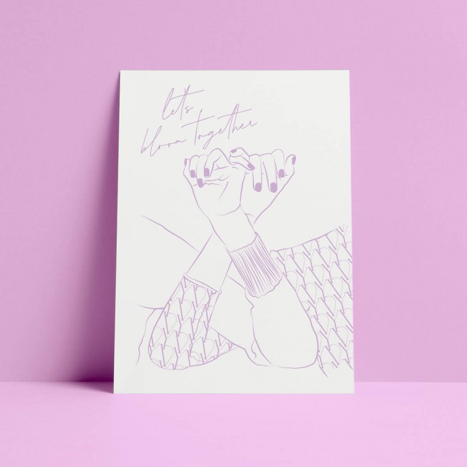 Karte LET’S BLOOM TOGETHER von ODE TO AYVI