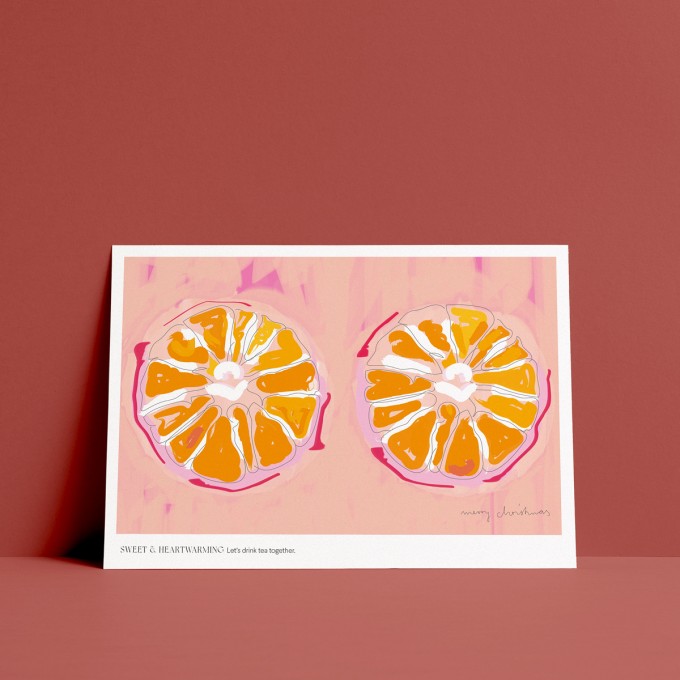 Weihnachtskarte ORANGES von ODE TO AYVI