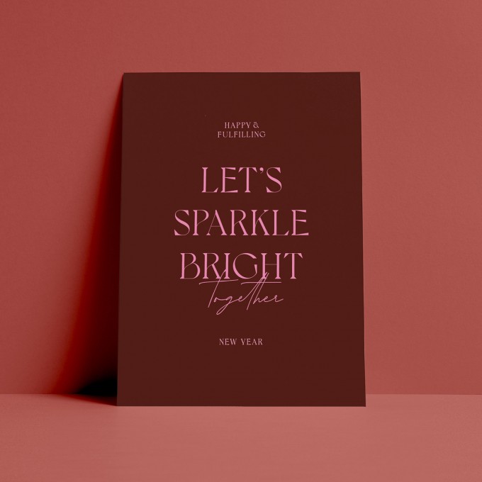 Happy New Year Karte SPARKLE von ODE TO AYVI