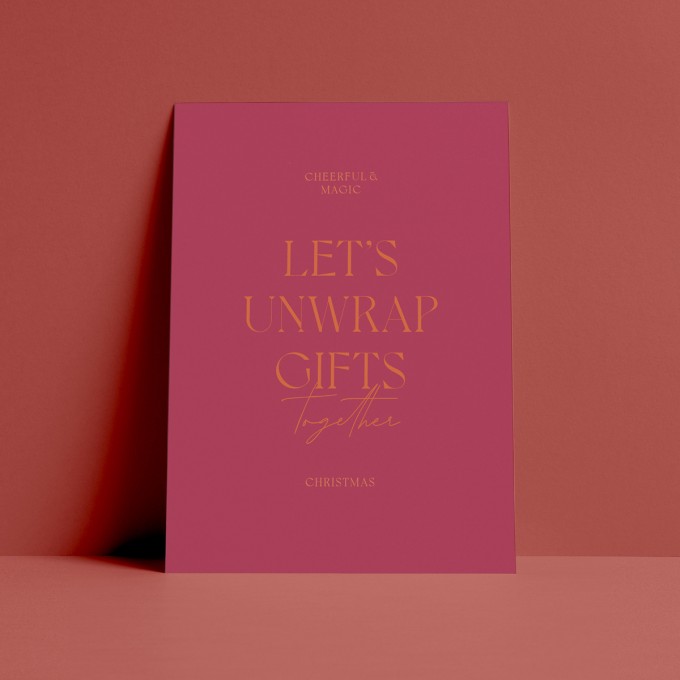 Weihnachtskarte UNWRAP von ODE TO AYVI