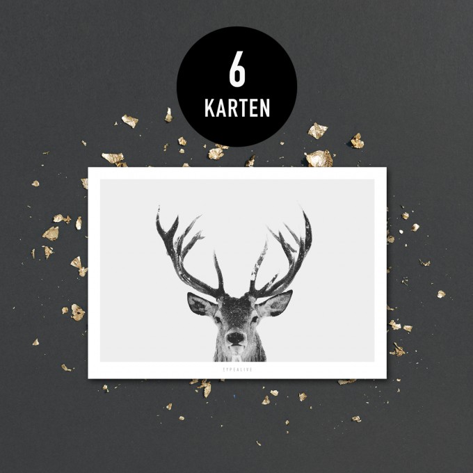typealive / Weihnachtskarten-Set / Deer No. 2