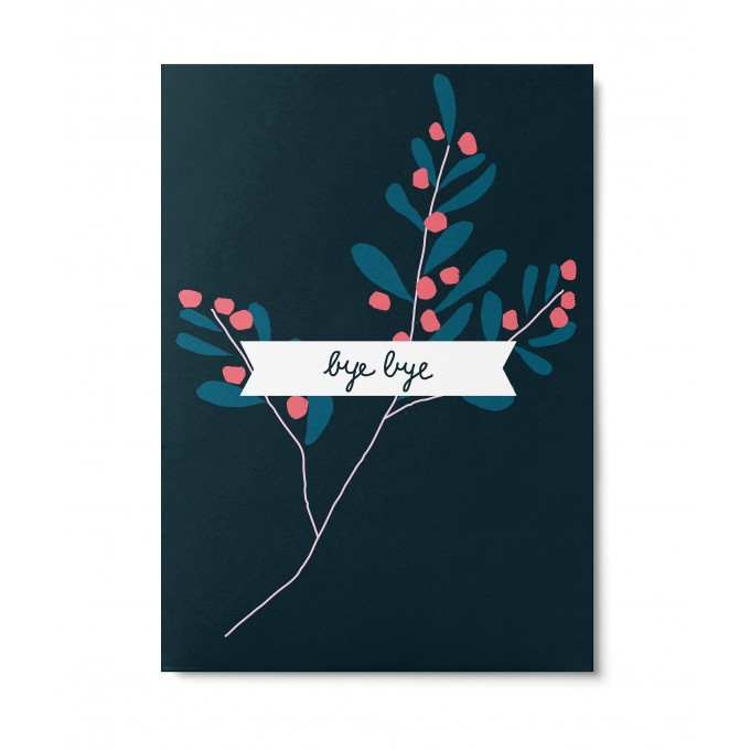 UNTER PINIEN – bye bye – Postkarte