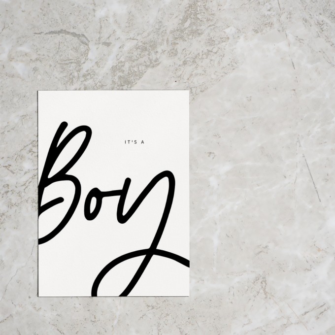 Love is the new black – Postkarte "Boy"