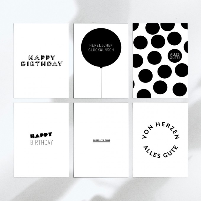 Love is the new black – Postkarten-Set "Cheers"