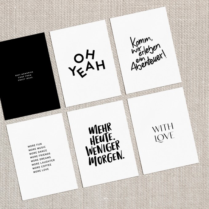 Love is the new black – Postkarten-Set "Good Times"