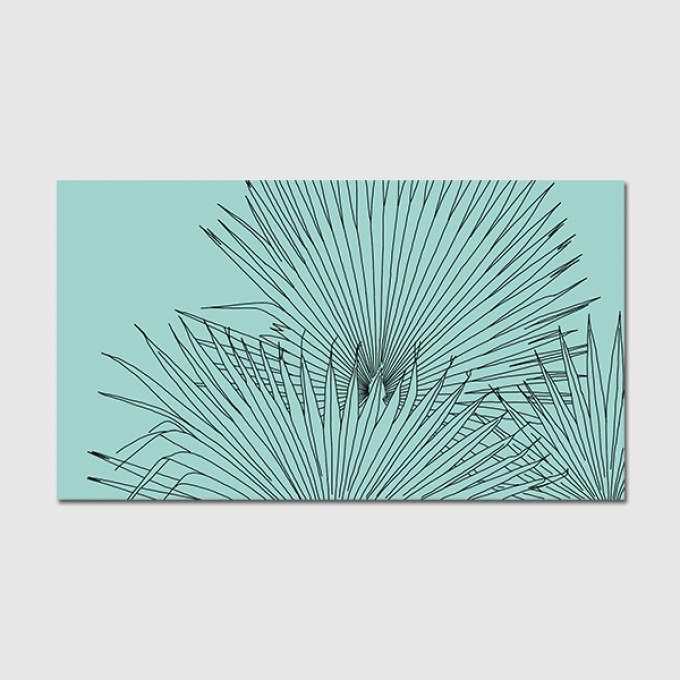 ZEITLOOPS "Palmen, gezeichnet", Poster 16:9