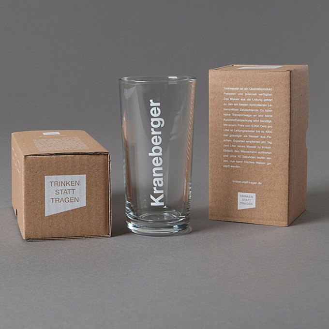 Patentgrau Wasserglas Kraneberger