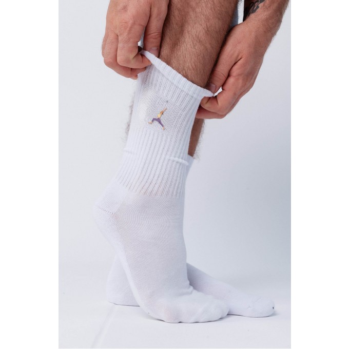 Pilates Pose | Bestickte Bio Baumwoll Socken mit Grip-Sohle | Fashion Drinks