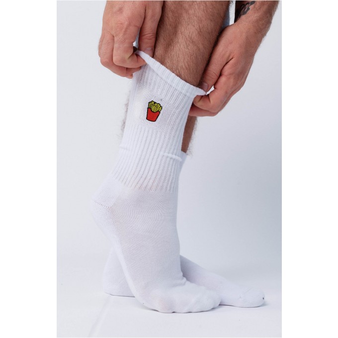 Pommes | Bestickte Bio Baumwoll Socken | Fashion Drinks