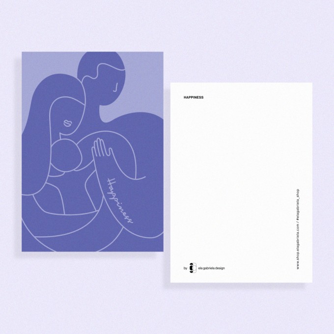 ela gabriela design "Happiness" – Postkarte