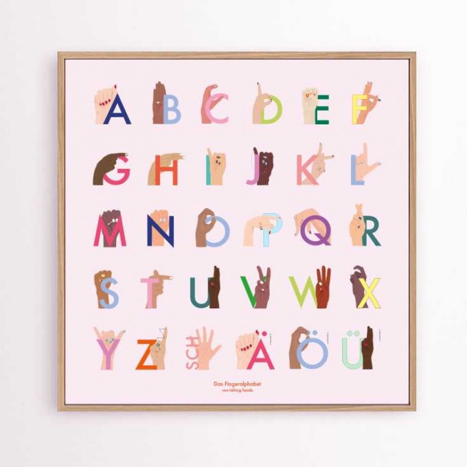 talking hands flipbooks -Fingeralphabet-Plakat