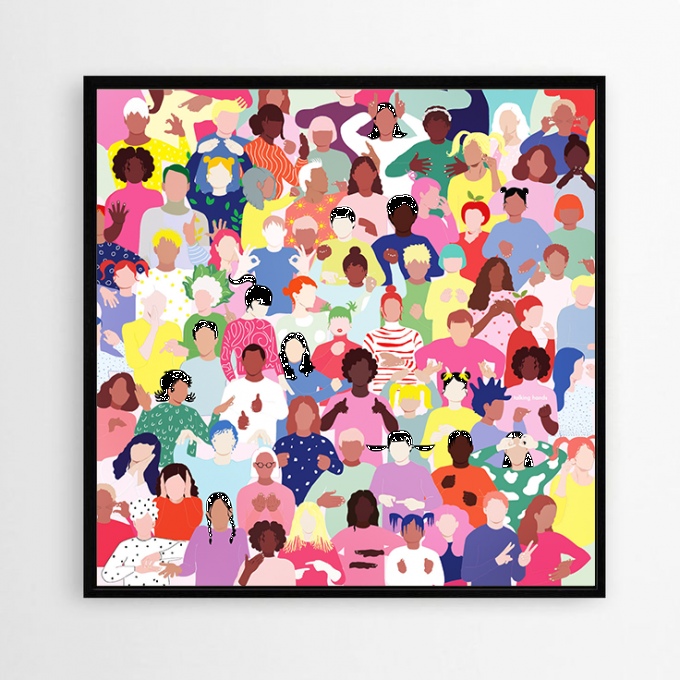 talking hands flipbooks – Poster "Sign Bright"