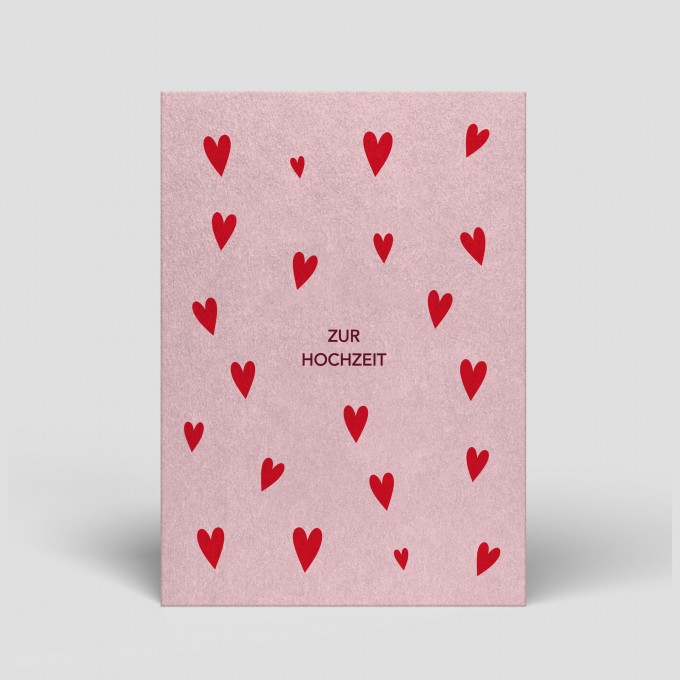 Postkarte - Hochzeit - Herzen - Nr. 298 - Naturbedacht
