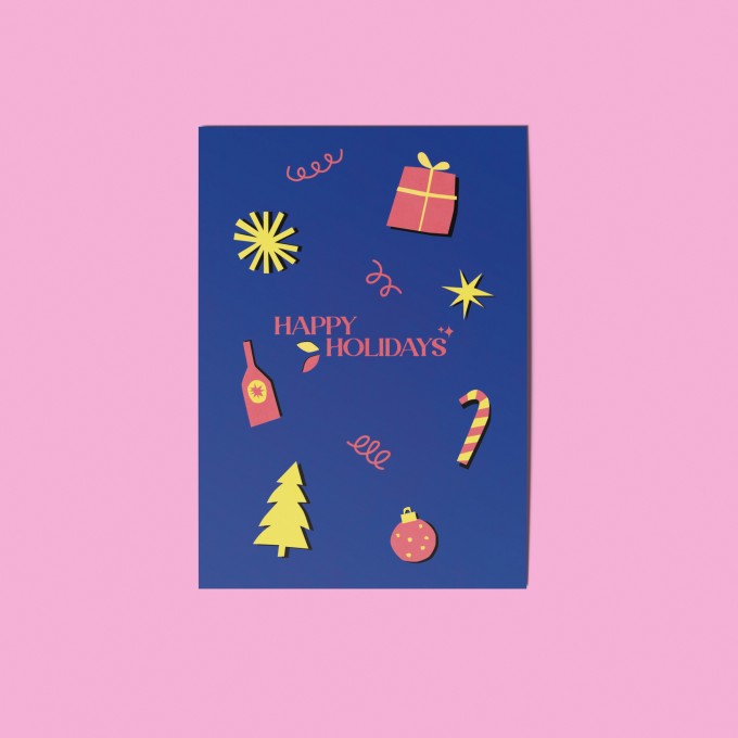 Girls in Motion Happy Holidays Postkarte A6