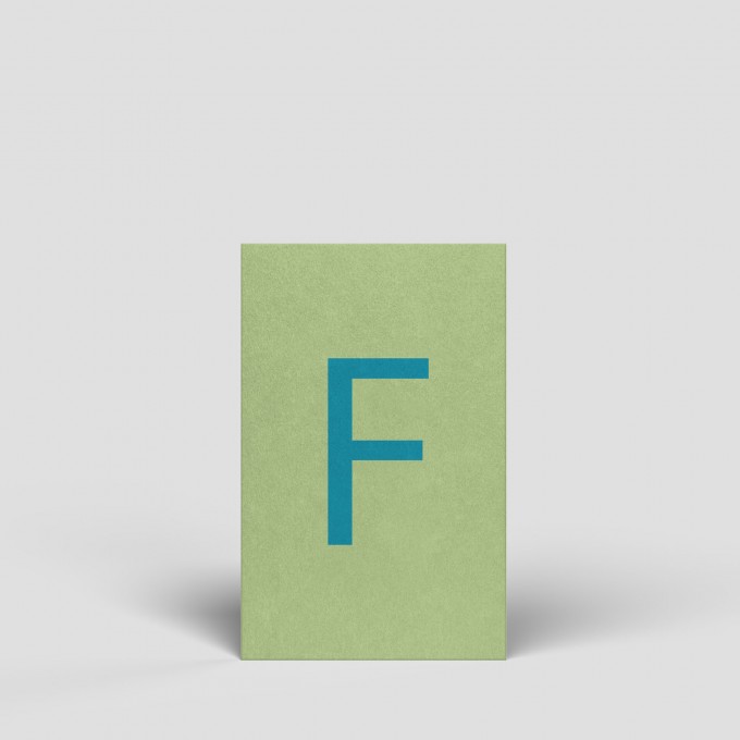 Midikarte - Buchstabe F - Nr. 167 -Naturbedacht