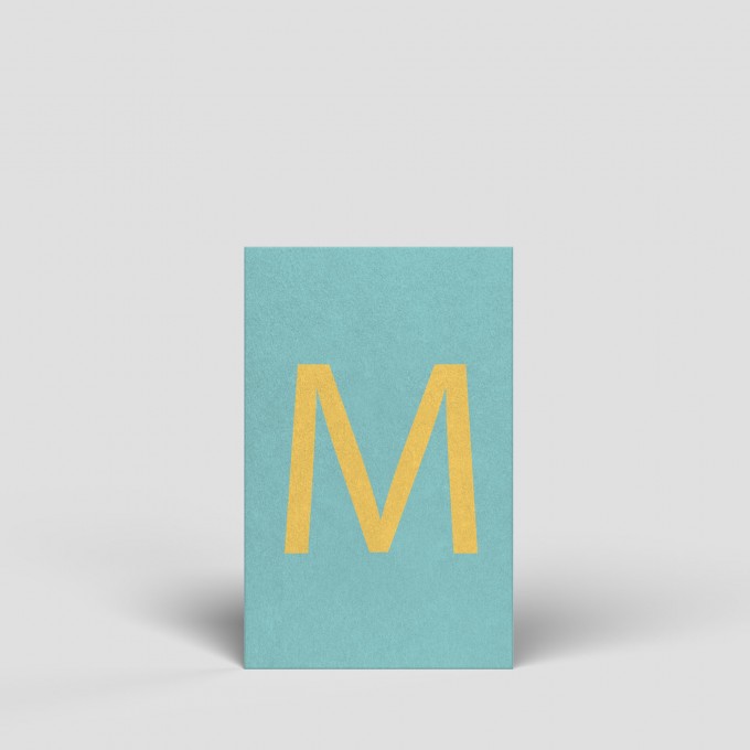 Midikarte - Buchstabe M - Nr. 174 - Naturbedacht