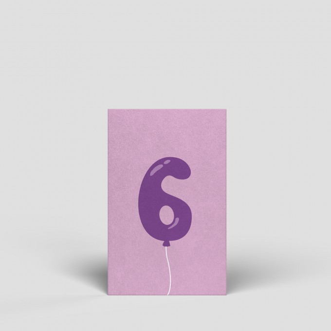 Midikarte - Zahl 6 - Nr. 198 - Naturbedacht
