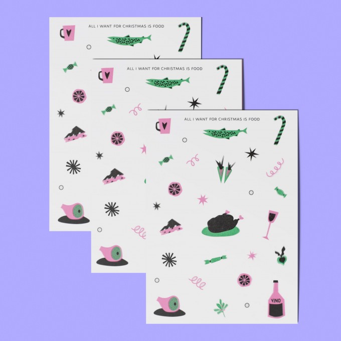Girls in Motion 3er Set All i want for christmas Postkarte A6