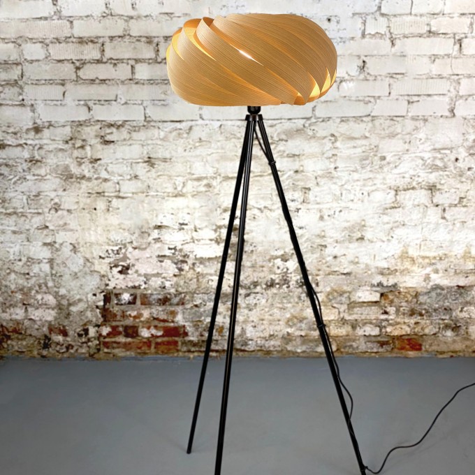 Gofurnit Tripod-Stehleuchte - Kollektion 'Quiescenta' aus Eiche
