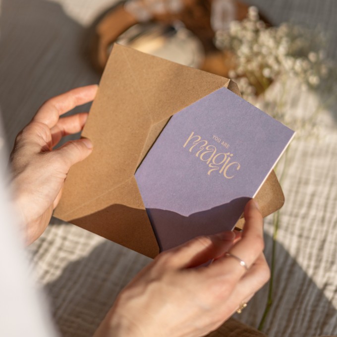 You are magic. Postkarte mit Briefumschlag. Von REYOUNITE