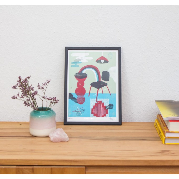Martin Krusche - Fineartprint »Rainbow Chair« DIN A4