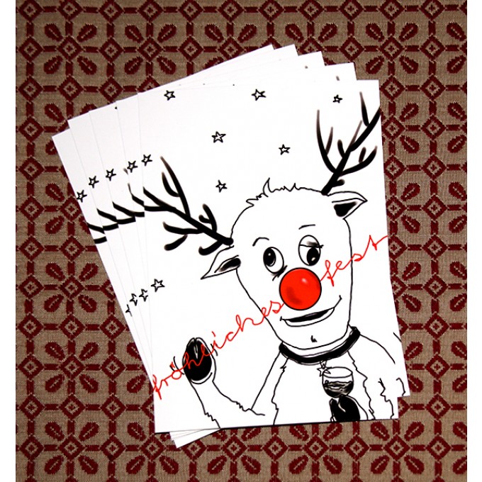 playfulsolutions WEIHNACHTSKARTEN Rentier (Set)