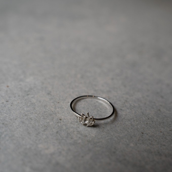 Ring Lotusblume Silber Fünf Clothing
