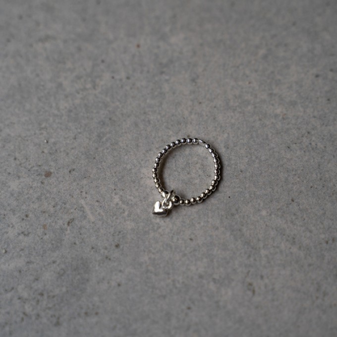 Ring Herzanhänger Silber Fünf Clothing