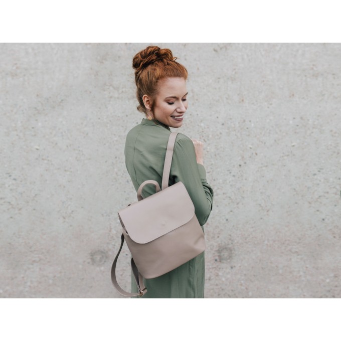 lille mus Rucksack RUNA aus Leder Ledrrucksack