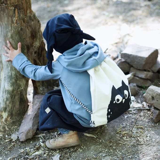 Wunschbrunnen | Rucksack "(E)ule" | kids & adults | Natur/Schwarz