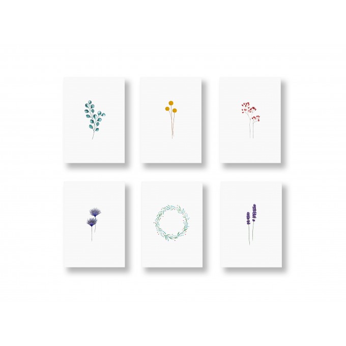 Postkarten-Set, FLORAL - SANS.