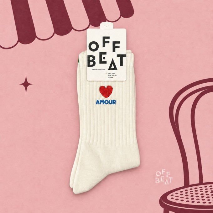 Bestickt Amour Socken von Offbeat