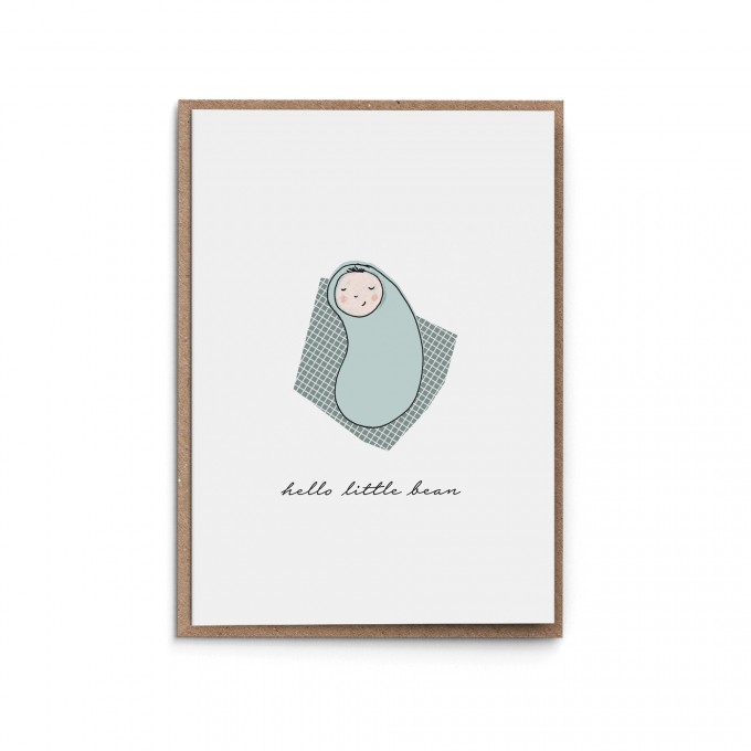 sonst noch was? Geburtskarte “Hello little Bean”
