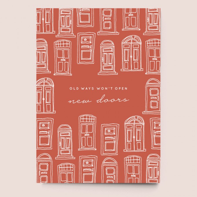 sonst noch was? Postkarte "Old ways won't open new Doors"