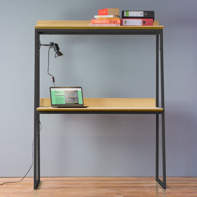 FROMME & BLUM /// Schreibtisch 'Sweet Work' in Eiche, Rabenschwarz
