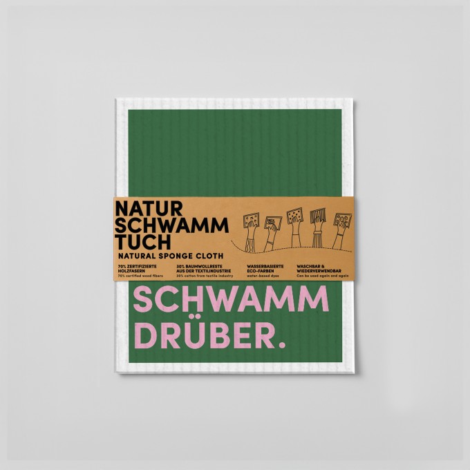 Schwammtuch - Spruch - Schwamm drüber - Nr. 12 - Naturbedacht