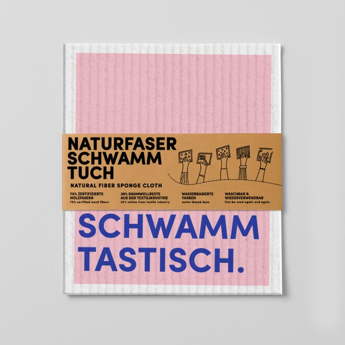 Schwammtuch - Spruch - Schwammtastisch - Nr. 3 - Naturbedacht