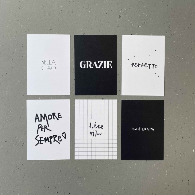 Love is the new black - 
Postkarten-Set "Italo Disco" 