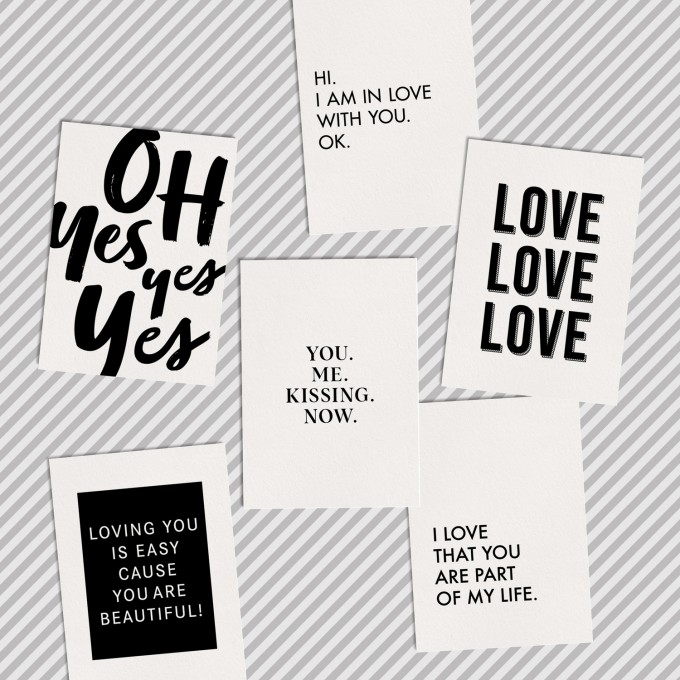 Love is the new black – Postkarten-Set "Love"