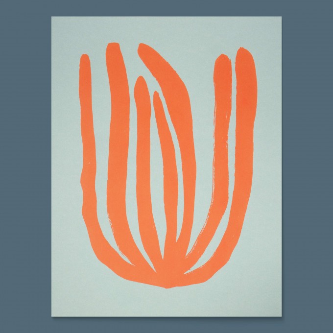 Siebdruck »Koralle« (50x65cm) / fidu—fine paper goods