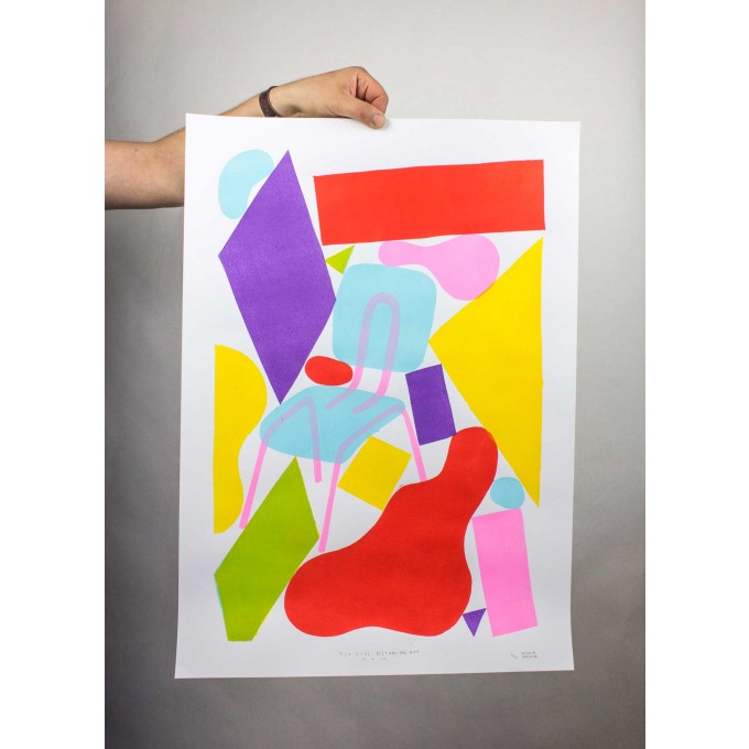 Martin Krusche - Stencilprint »Social Distancing #1« 50x70cm