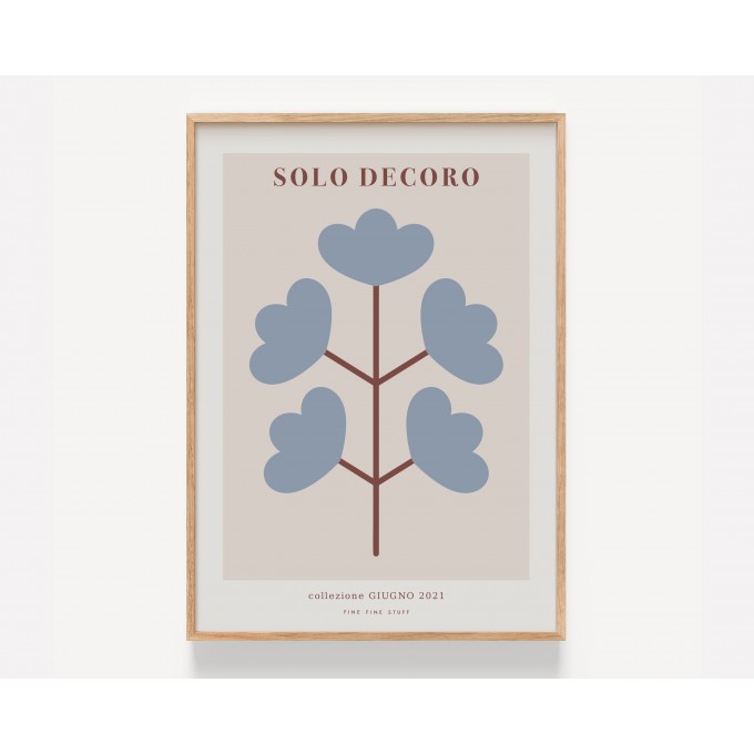 FINE FINE STUFF - Poster - Solo Decoro - Blue Flower - Japandi - Scandi - minimalistisch
