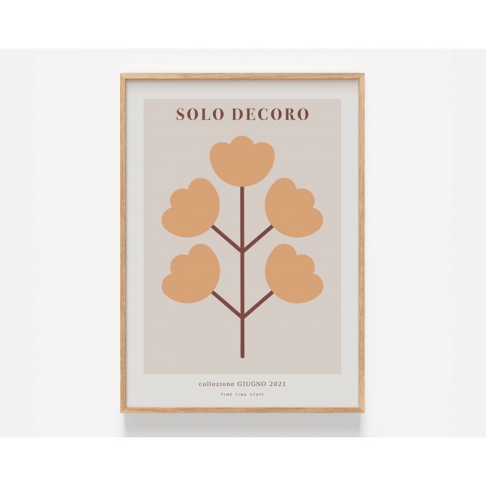 FINE FINE STUFF - Poster - Solo Decoro - Yellow Flower - Japandi - Scandi - minimalistisch