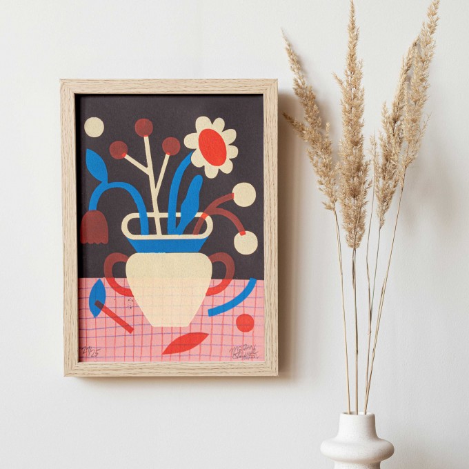 Martin Krusche - »Strauss in der Vase«, 21x29,7cm